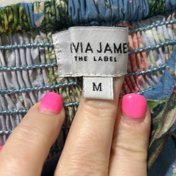 NWOT Olivia James Brooke Dress, Tropicalia Sea Mist Sz Med - Picture 4 of 7